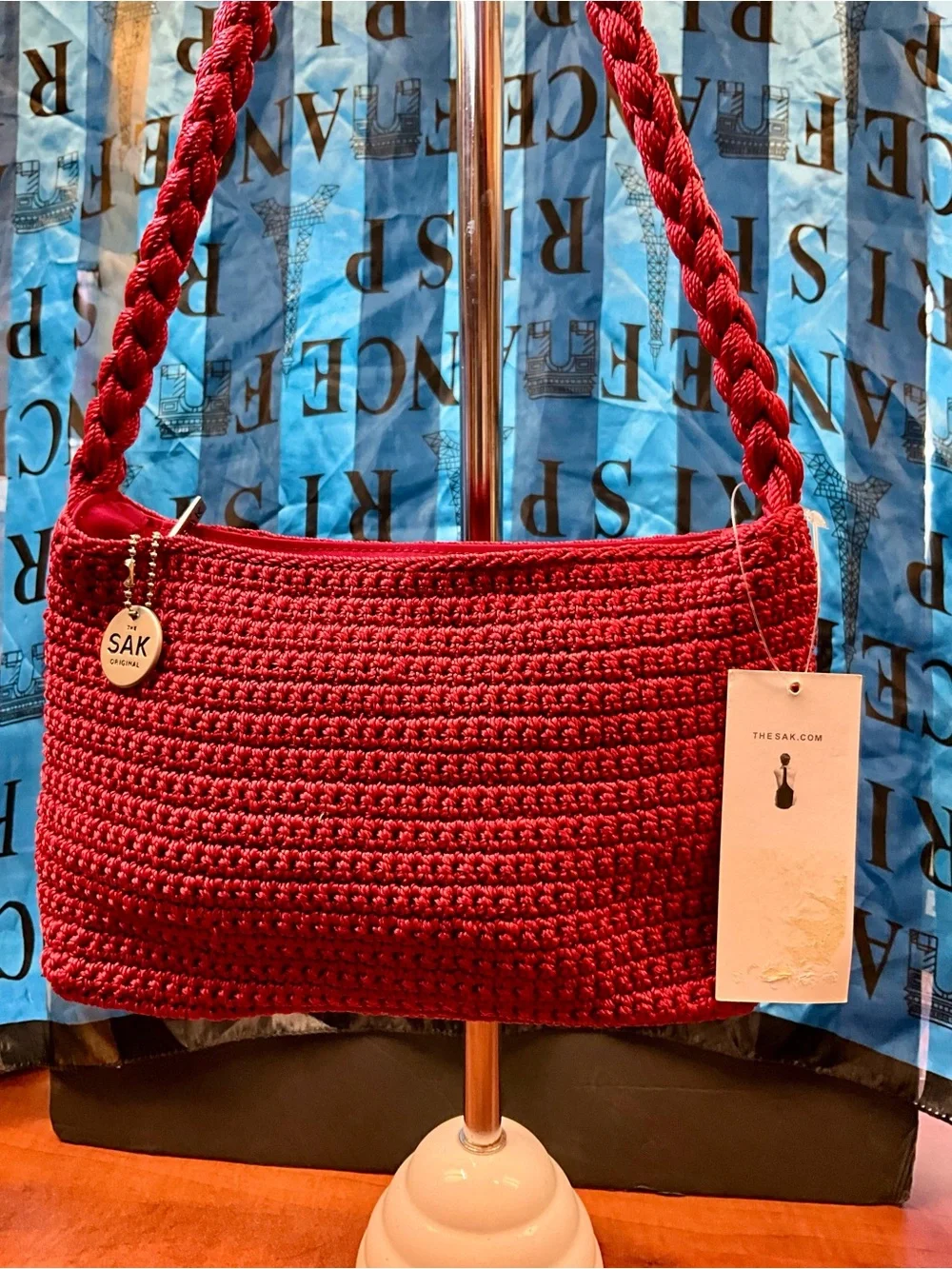 The Sak Red Braided Shoulder Bag